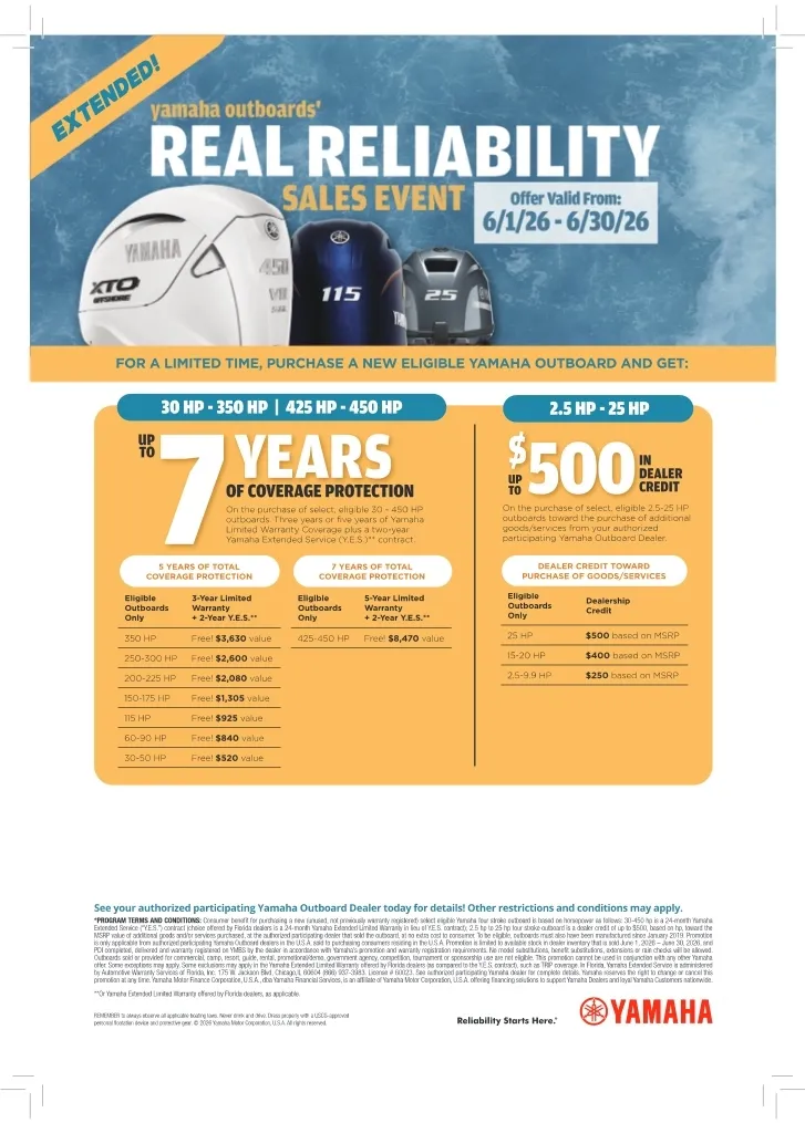 Yamaha Real Reliability Sales Event  