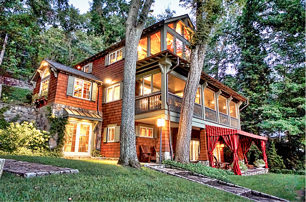 Lake house exterior