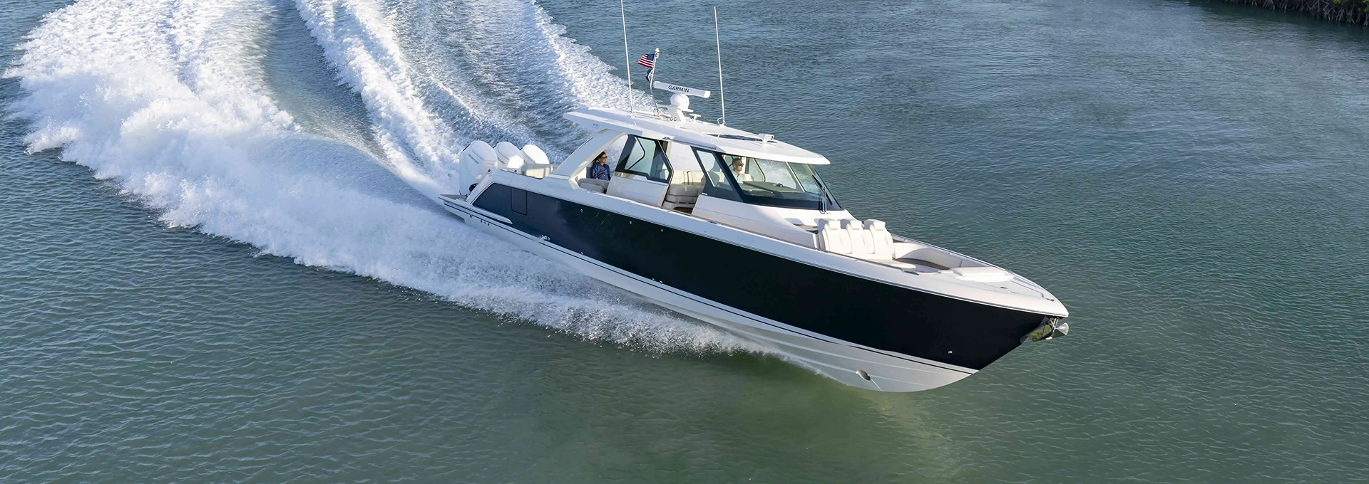 Boat cruising across open water