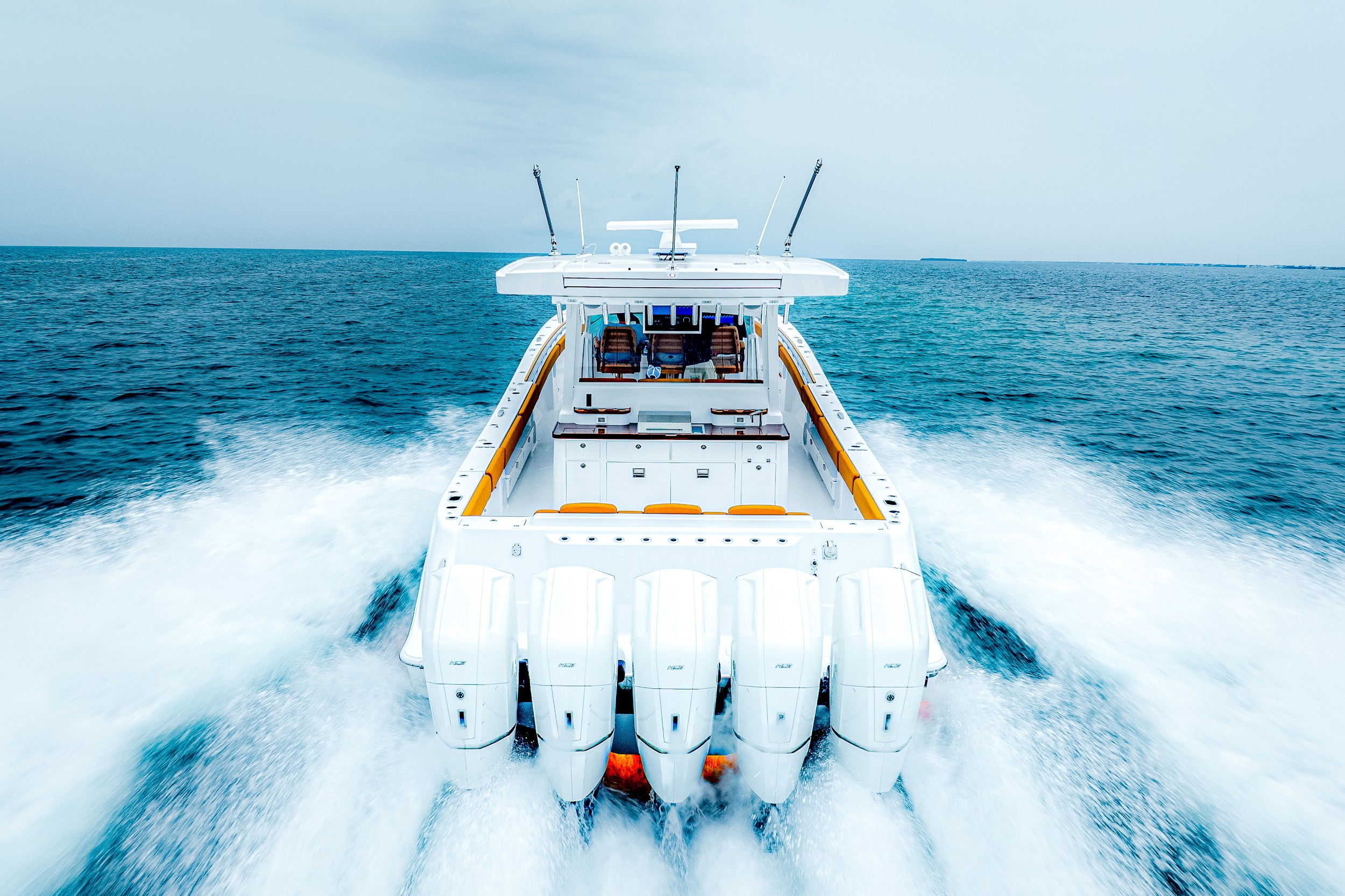 Quintuple Outboard Power with 60+ MPH Capability