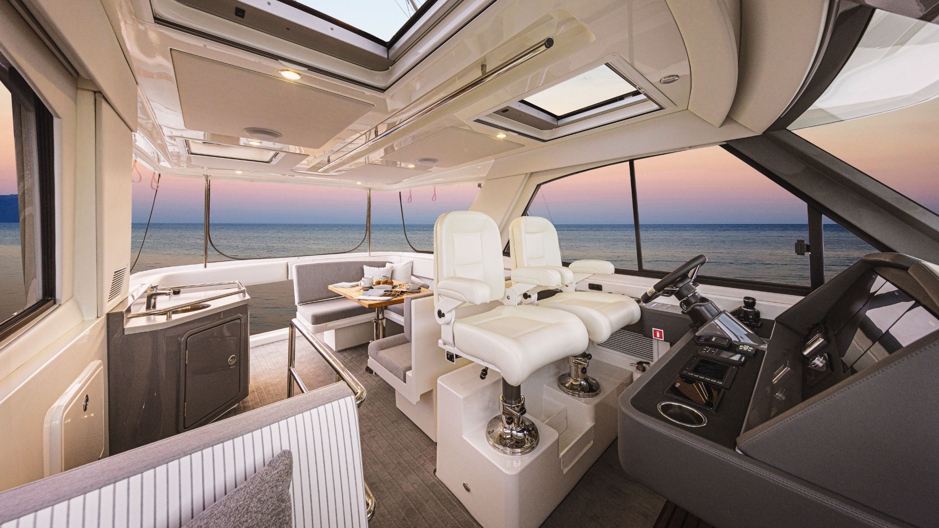 Enclosed Flybridge with Internal Staircase Access