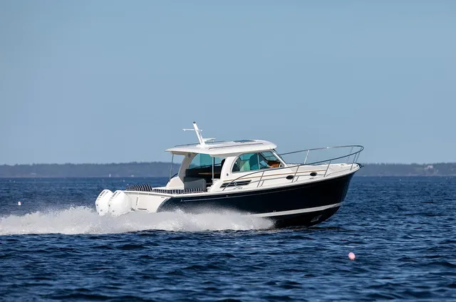Back Cove Yacht riding through Long Island Sound