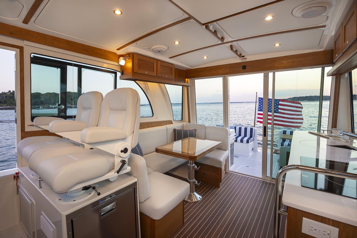 Luxury interior of a yacht