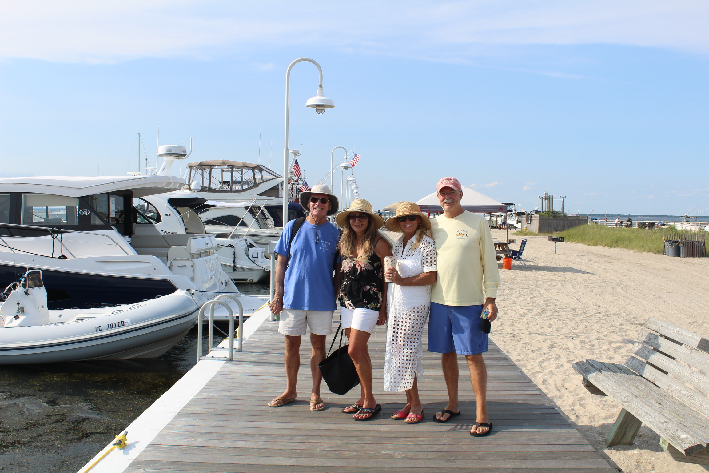 Boaters visiting Fire Island