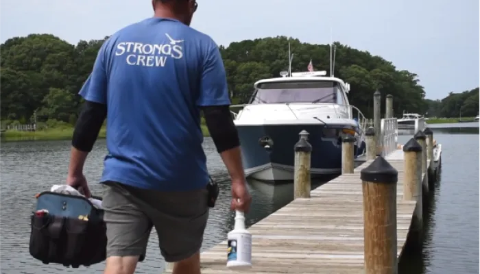 Professional boat service and maintenance facility at Strong's Marine