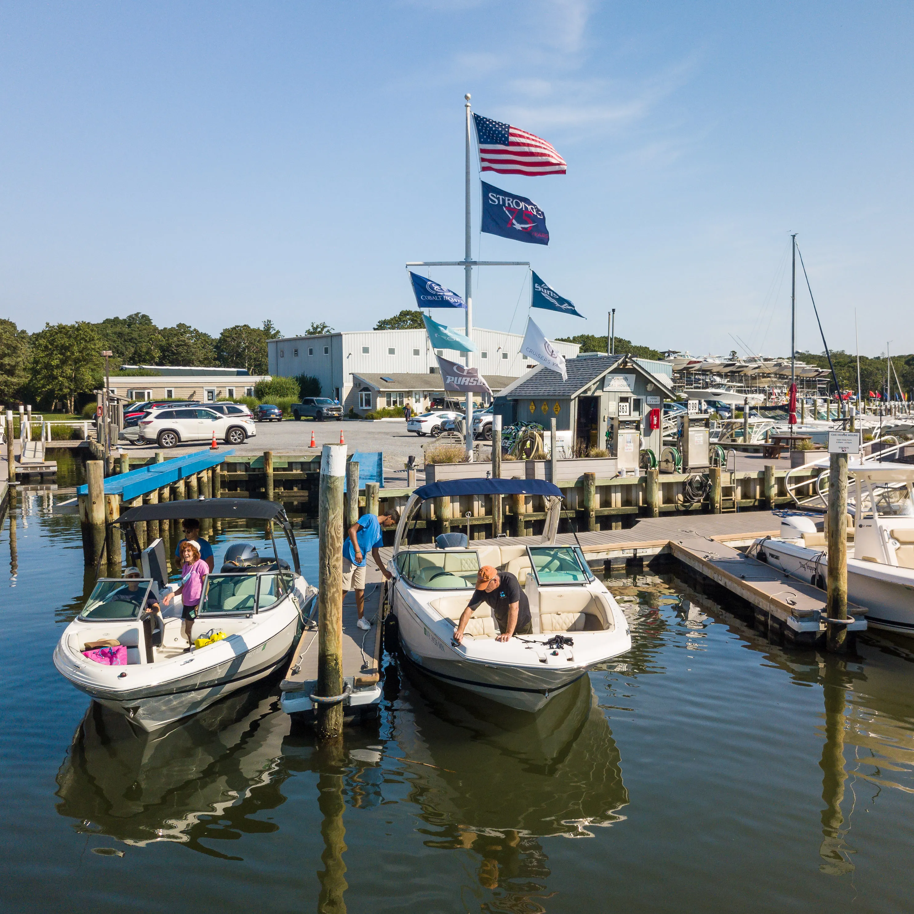 Strong's Marine team providing expert boat ownership support and maintenance services