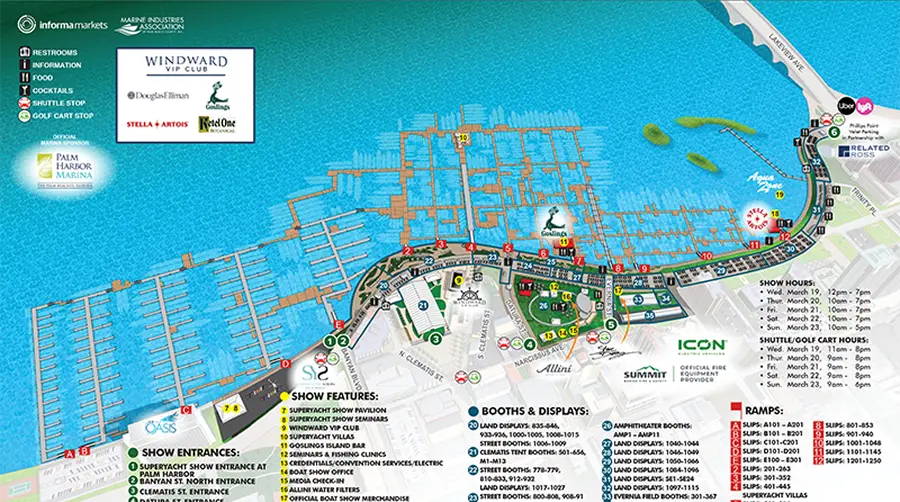 Palm Beach International Boat Show Map