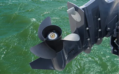 Inboard wake boat ready for engine and mechanical service