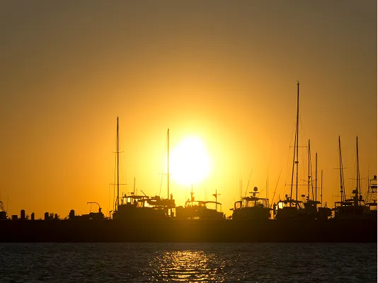 Marina sunset view