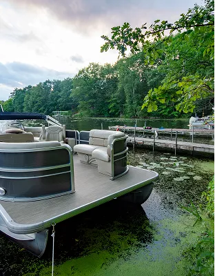 Boat docking area
