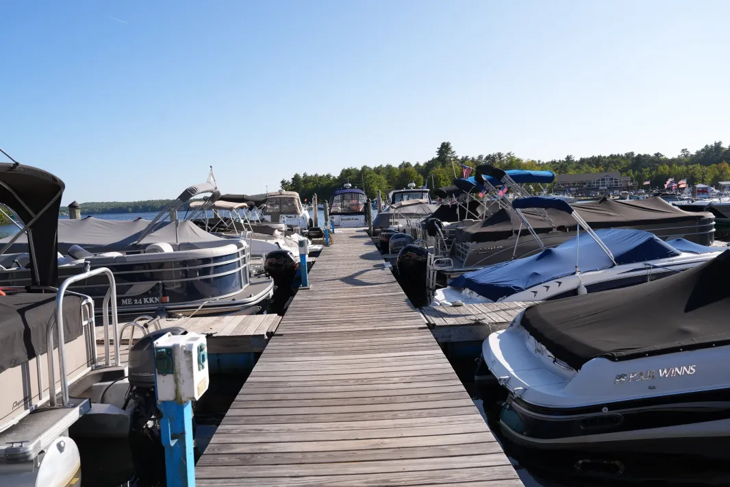 Calm water beside the marina