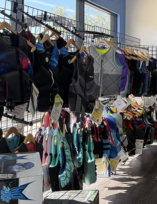 Life jackets and vests at Century Marine Pro Shop