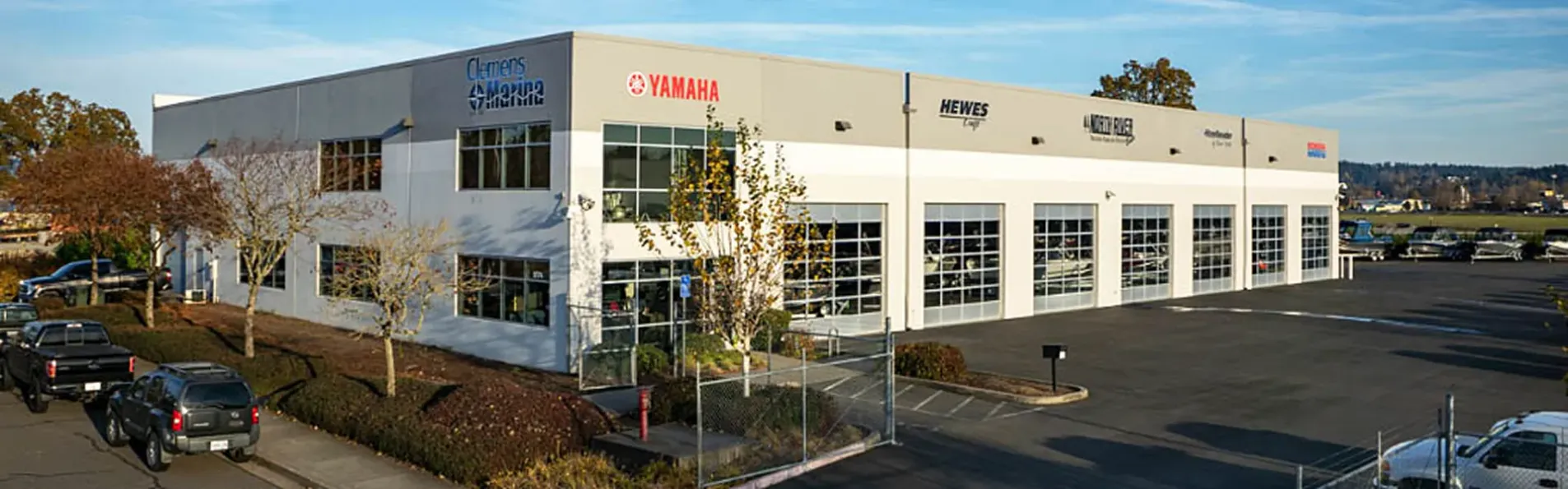 Clemens Marina dealership exterior and surroundings