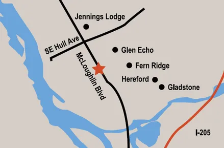 SE Portland Location Map