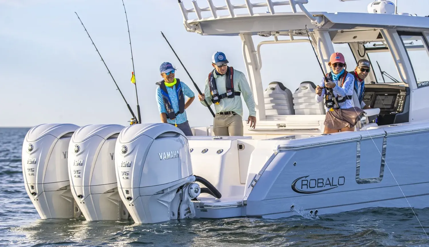 Yamaha outboard motor showroom display gallery image