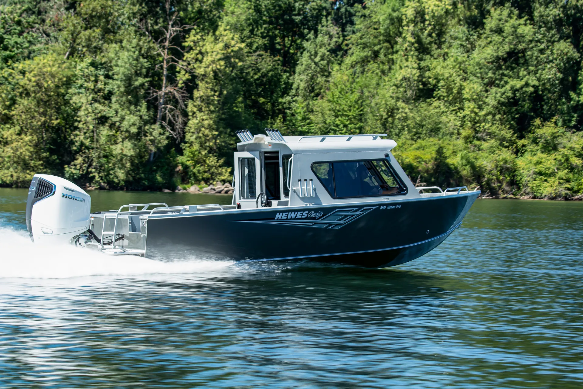 Honda outboard engine featured at Clemens Marina