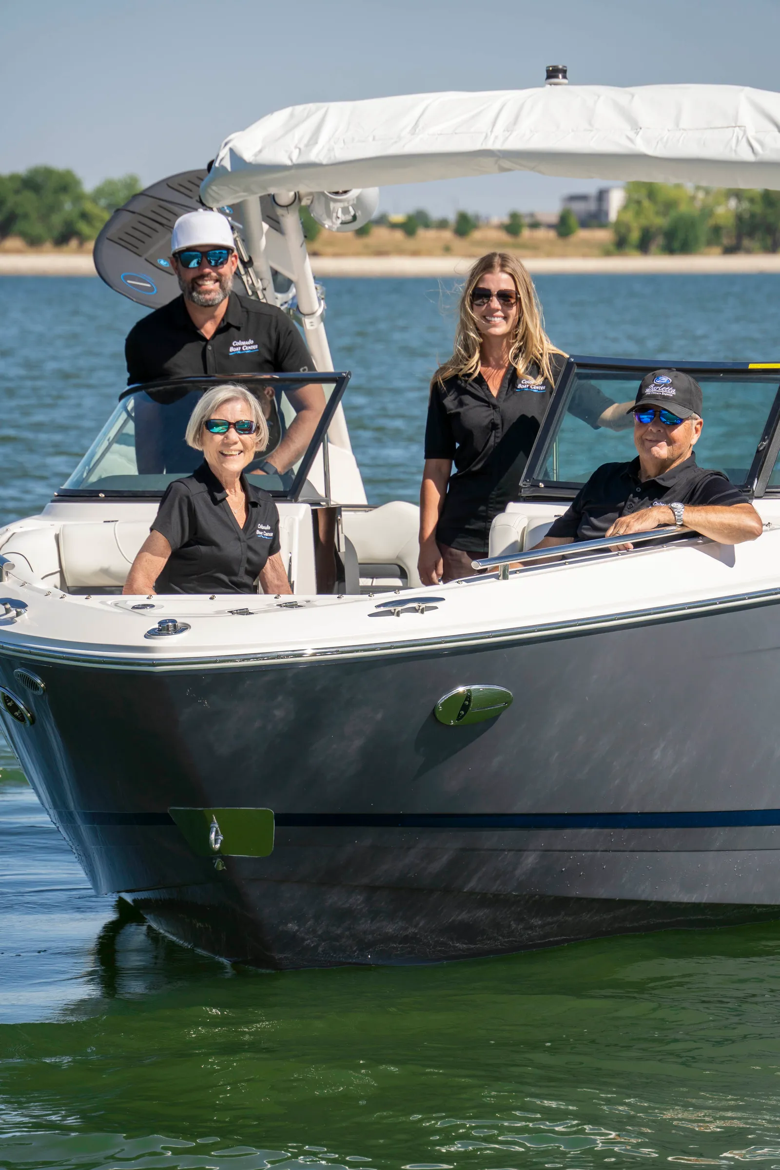 Family owning a boat