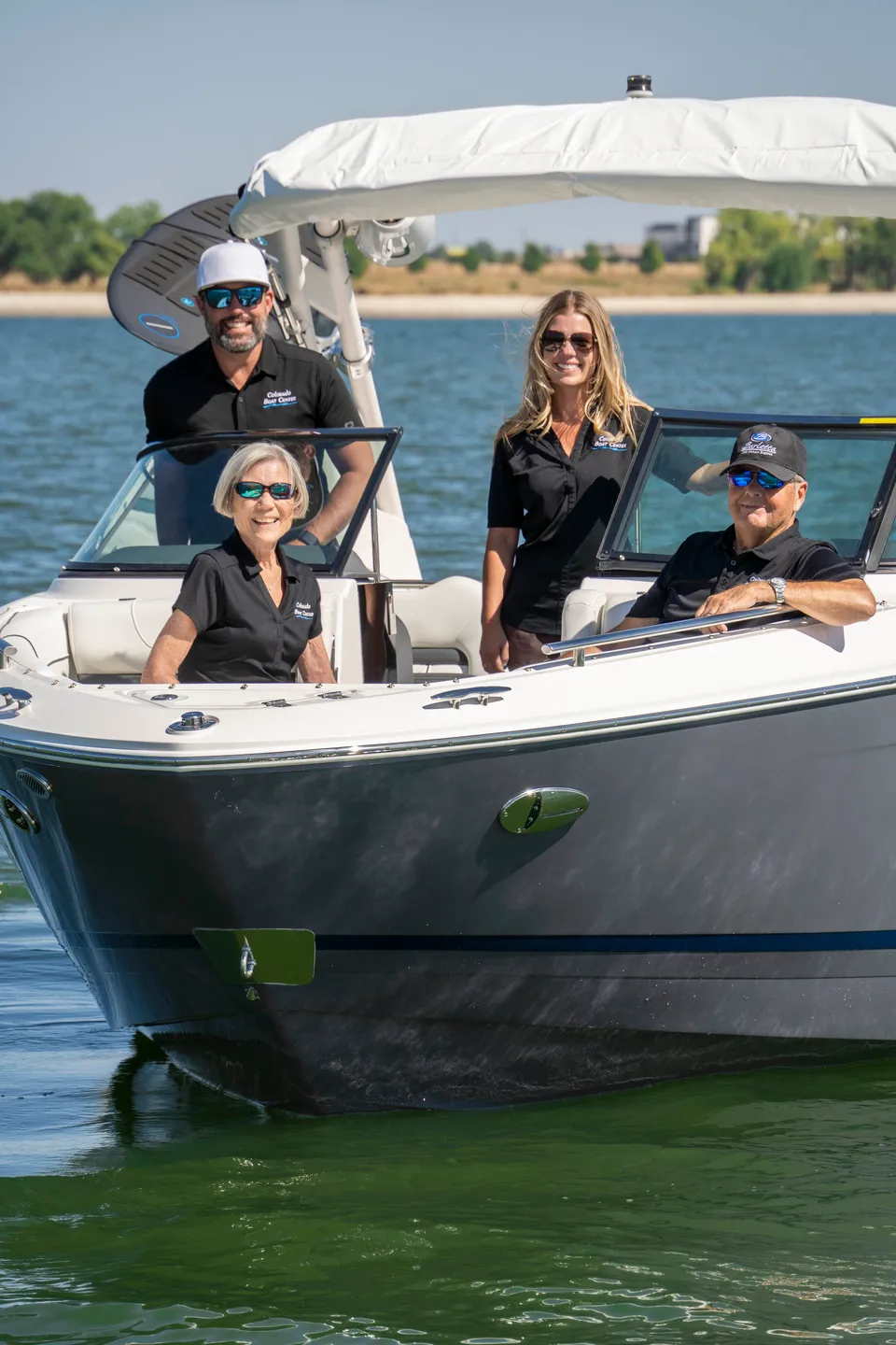 Family owning a boat