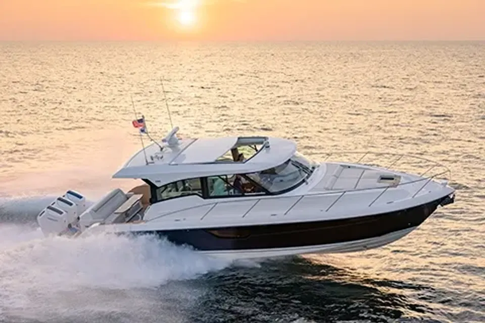 Yacht at sunset