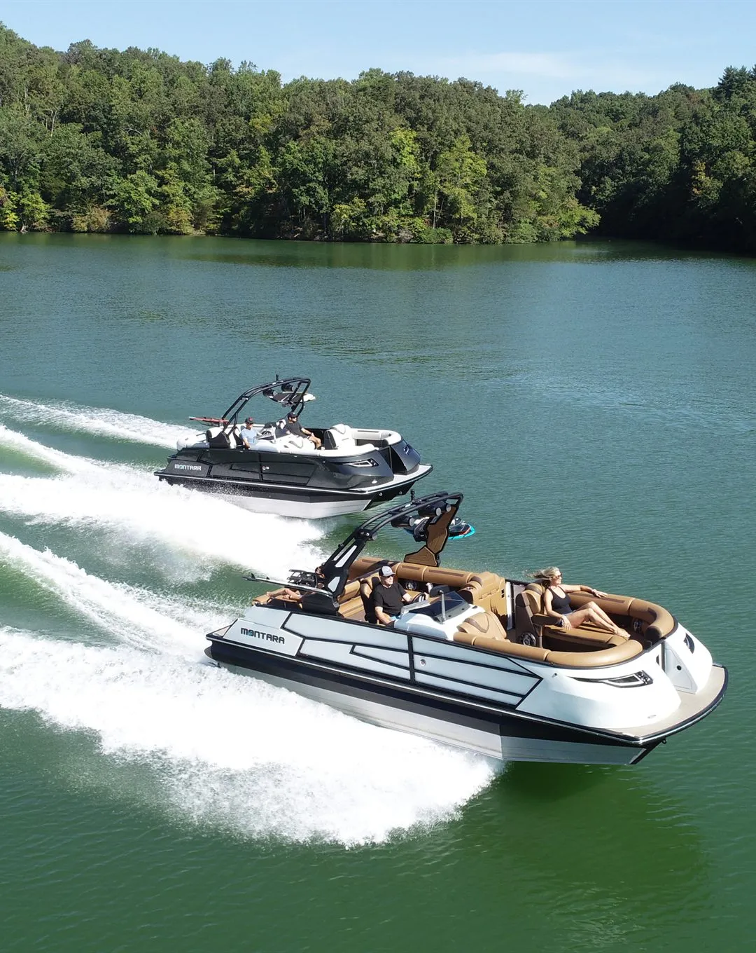 Luxury sport boat on the water