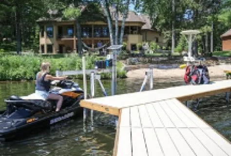ShoreStation dock system with a personal watercraft