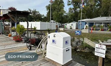 Eco Friendly Pump Out Station at Kelley Marine Center