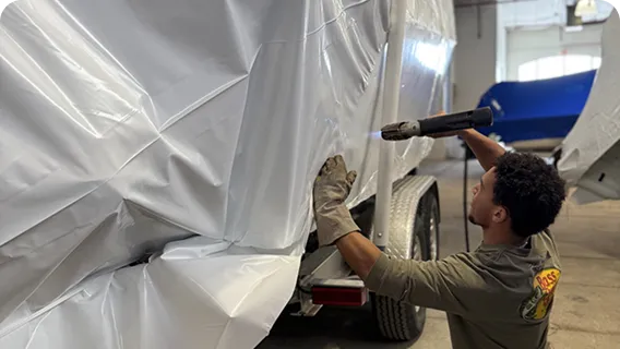 Shrink Wrapping at Kelley Marine Center