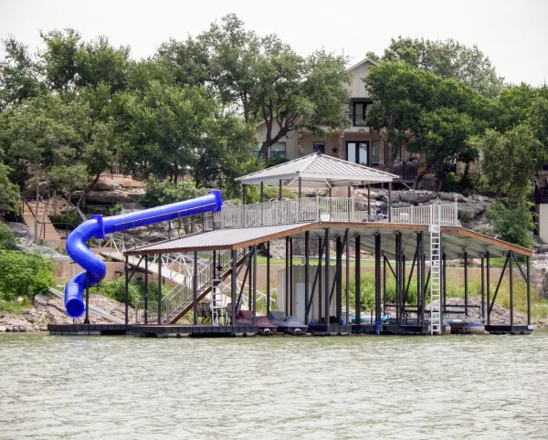 Wahoo Docks aluminum dock installation example 2