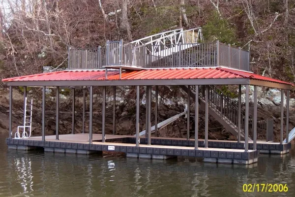 Wahoo Docks aluminum dock installation example 4