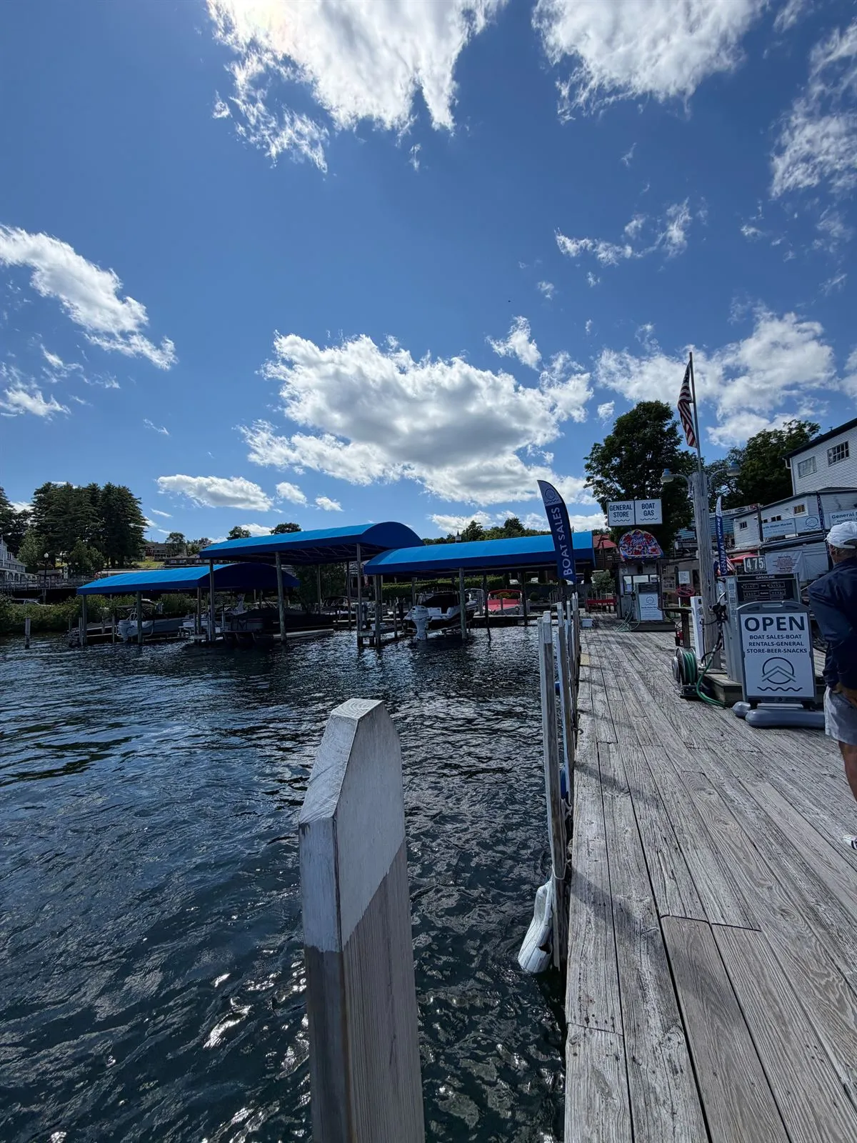 Boats for sale kept in the water and ready for a test drive