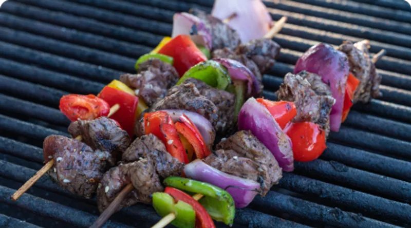 Charcoal Grills Throughout Property