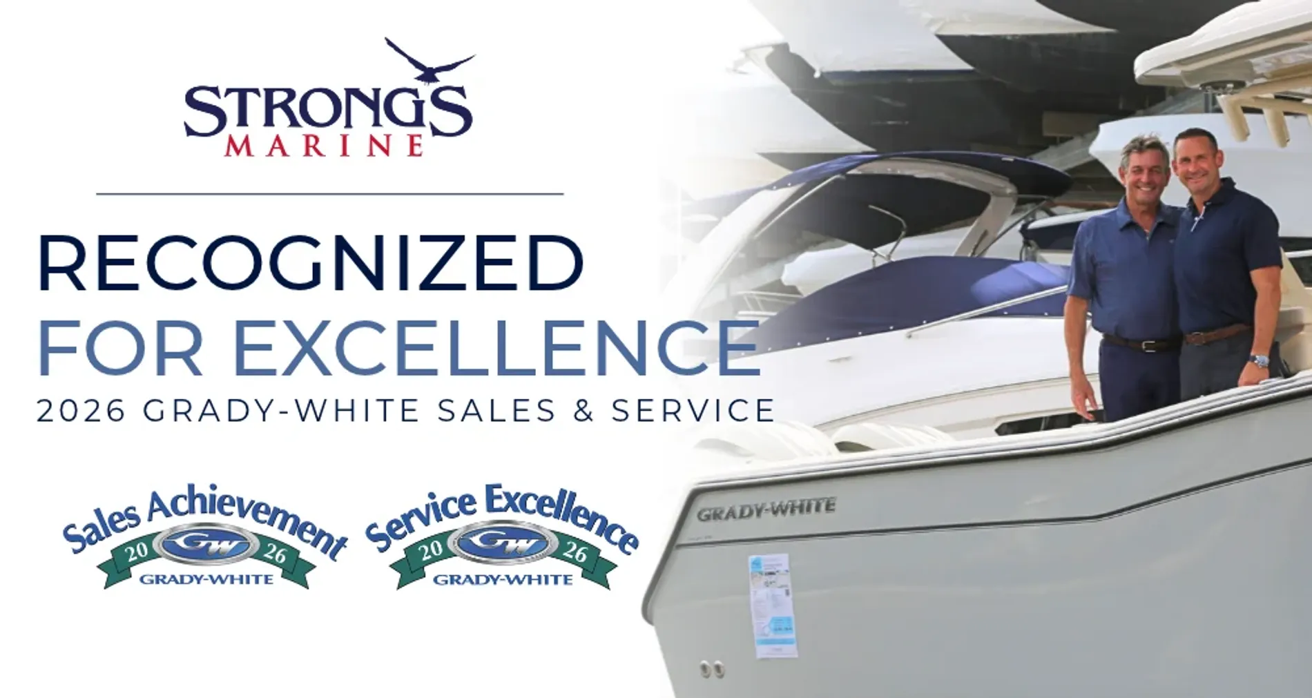 Strong’s Marine Recognized by Grady-White for 2026 Sales & Service Excellence
