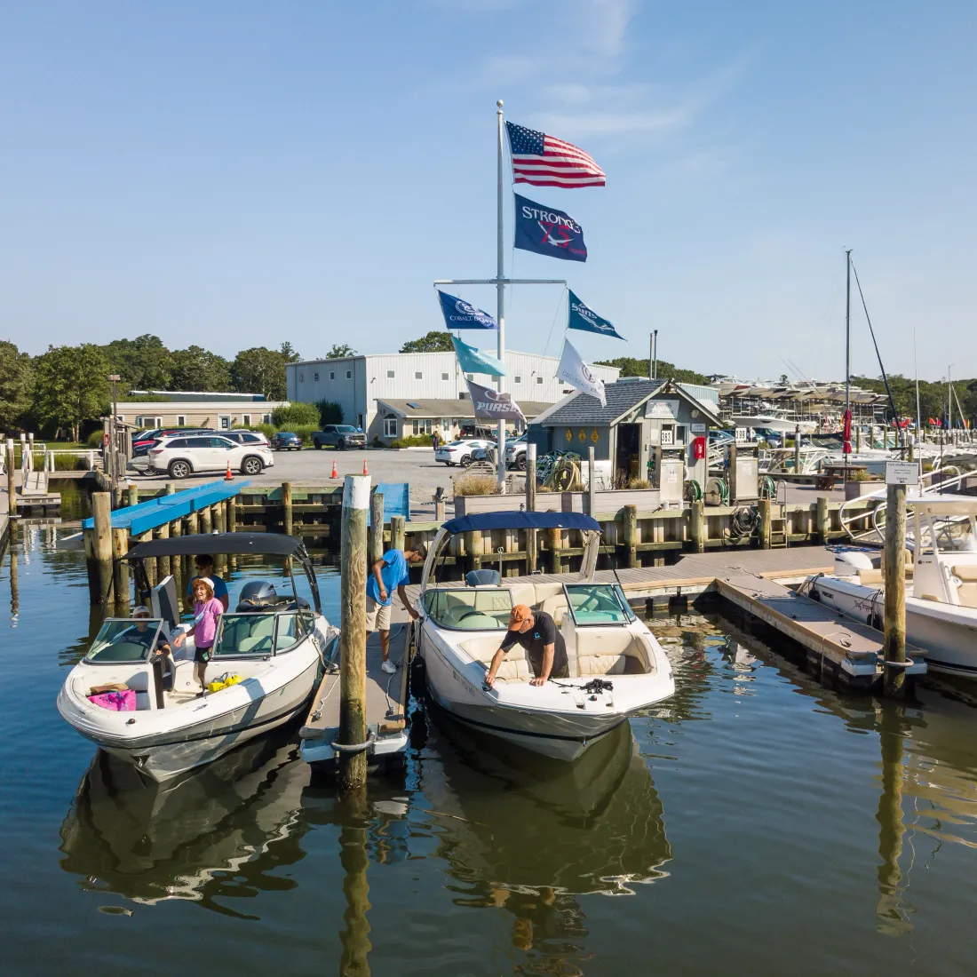 Strong's Marine team providing expert boat ownership support and maintenance services