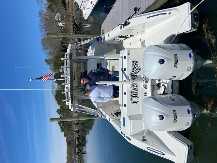Strong's Marine customers with their new boat