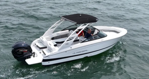 Regal LX 2 luxury deck boat available for members at Strong's Marine boat club