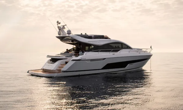 Fairline yacht on display