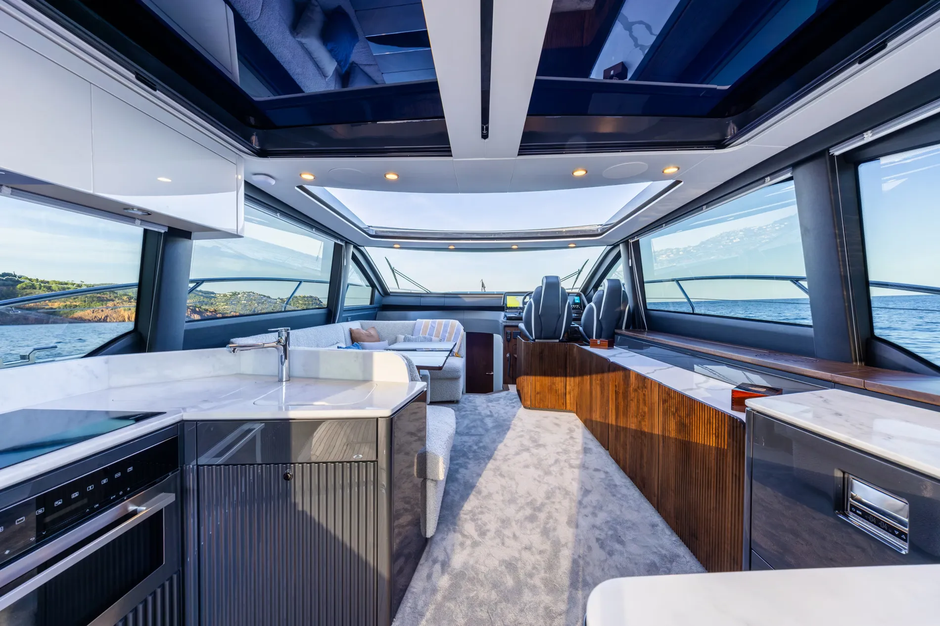 Fairline 58 GTO exterior detail at the Fort Lauderdale International Boat Show
