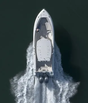 Fighting a fish from a Sailfish boat